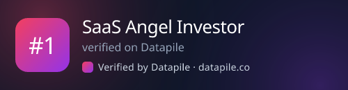 #1 SaaS Angel Investor · verified on Datapile