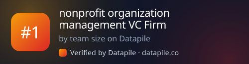 #1 nonprofit organization management VC Firm · by team size on Datapile