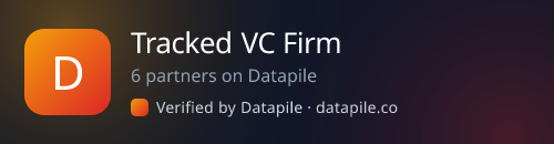 Tracked VC Firm · 6 partners on Datapile