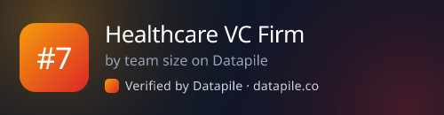 #7 Healthcare VC Firm · by team size on Datapile