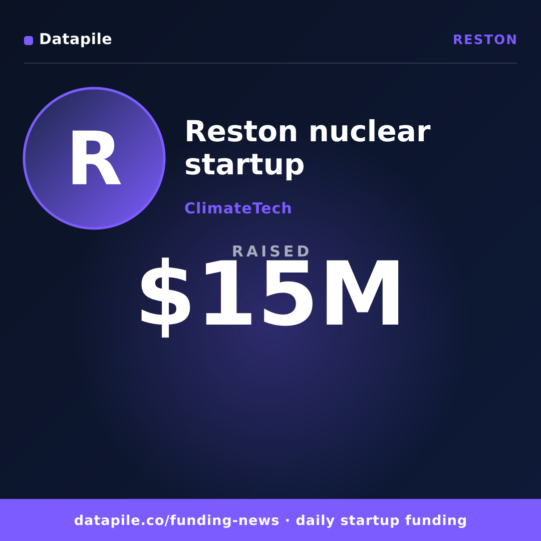 Reston nuclear startup social card