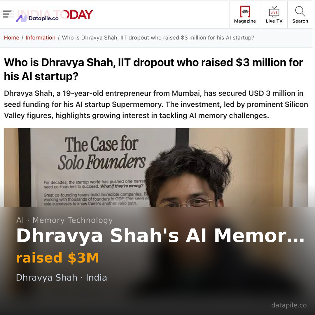 Dhravya Shah's AI Memory Startup social card