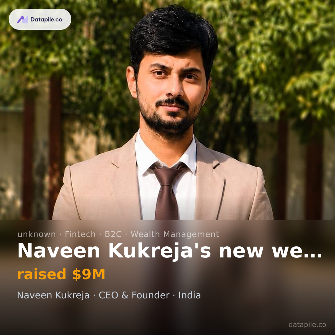 Naveen Kukreja's new wealthtech startup social card