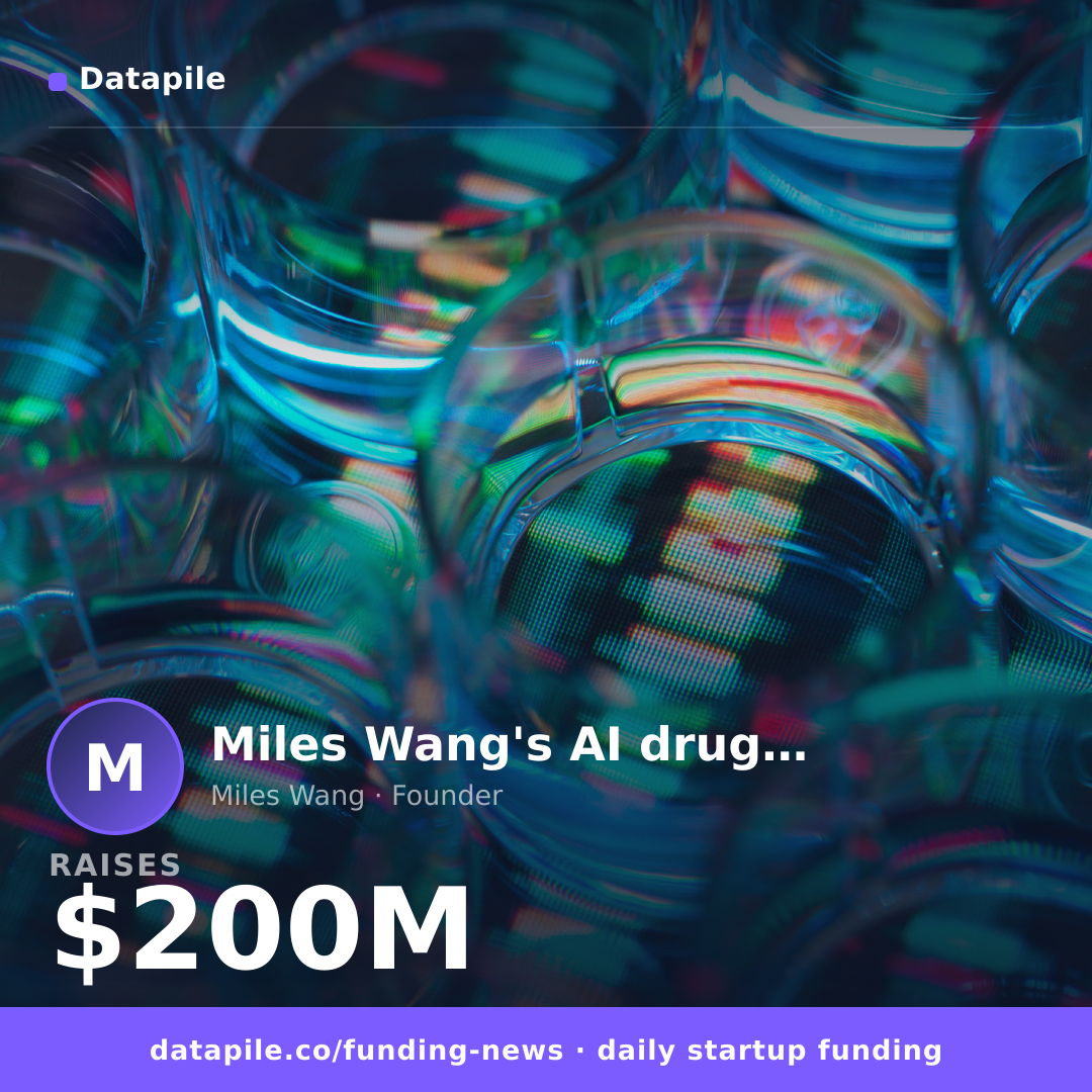 Miles Wang's AI drug discovery startup social card